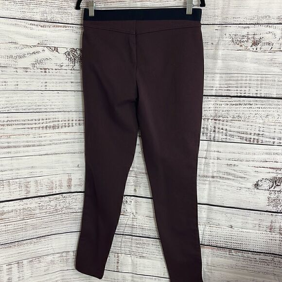 Gap legging Womens Size Medium Ponte side Striped Side Zipper Burgundy pants - Picture 6 of 9